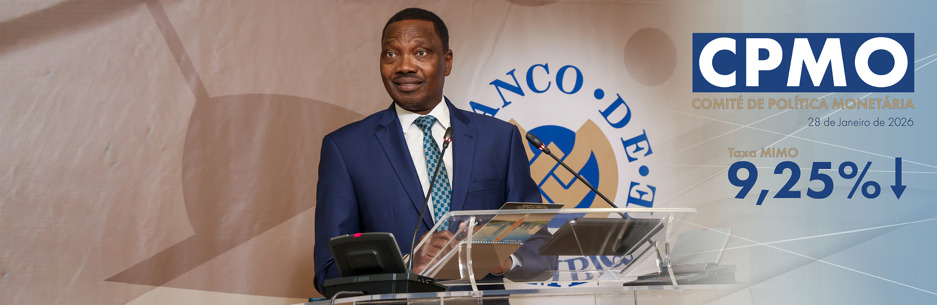 TAXA DE JURO DE POLÍTICA MONETÁRIA REDUZIDA A 9,25 %