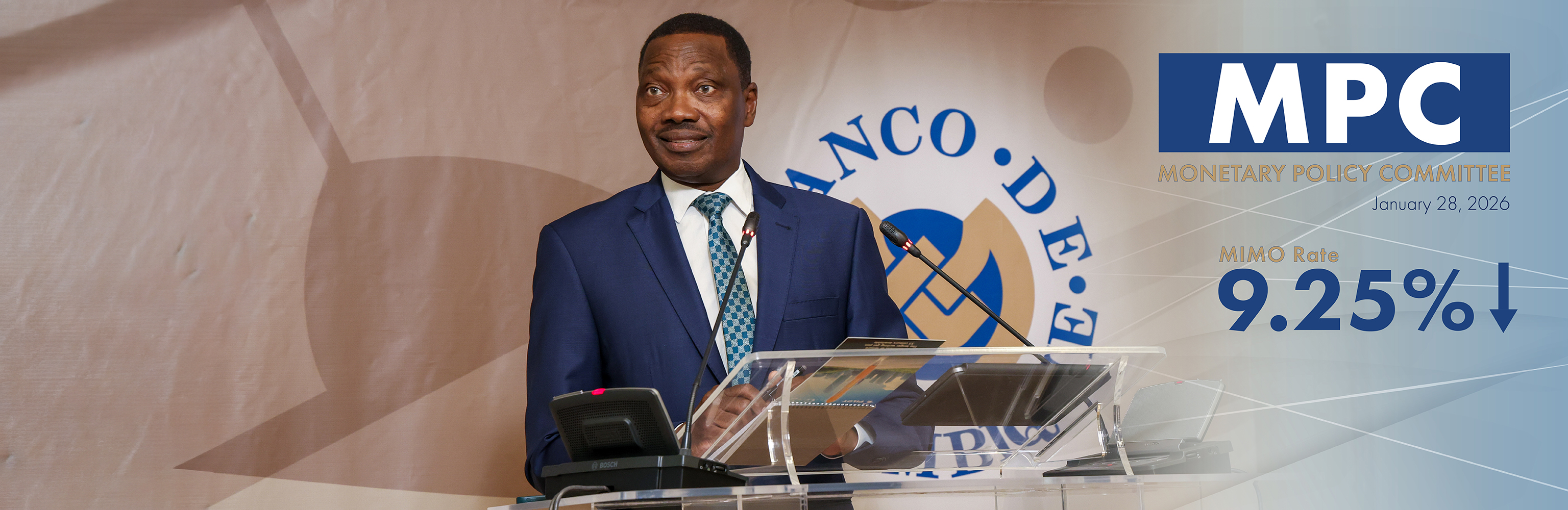 MIMO POLICY RATE REDUCED TO 9.25 %