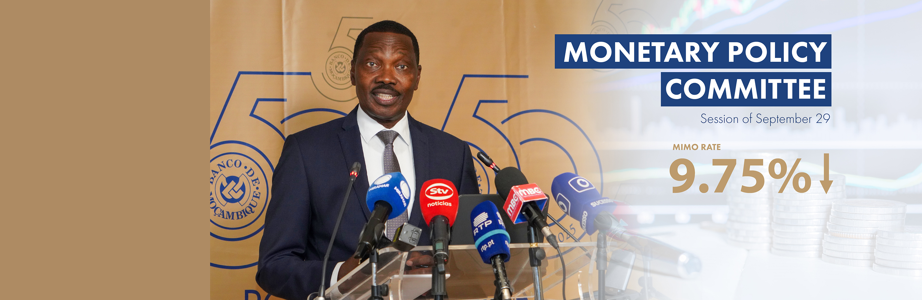 MIMO POLICY RATE REDUCED TO 9.75 %